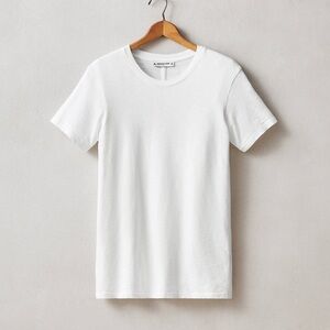 American Giant White Women’ T-Shirt Sz. L Minimalist Capsule Closet 100% Supima